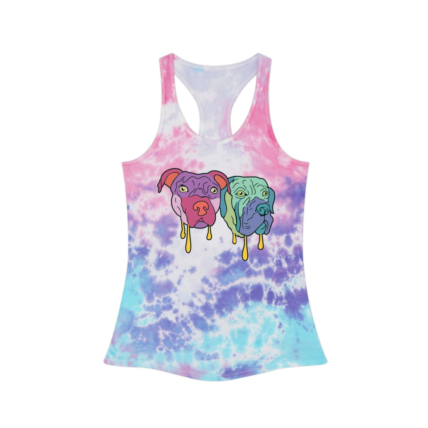 HB Logo - Tie Dye Racerback Tank Top